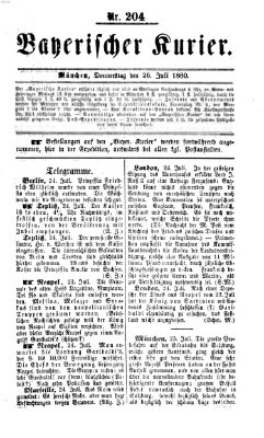 Bayerischer Kurier Donnerstag 26. Juli 1860