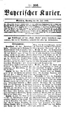 Bayerischer Kurier Samstag 28. Juli 1860