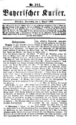 Bayerischer Kurier Donnerstag 2. August 1860