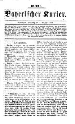 Bayerischer Kurier Dienstag 7. August 1860