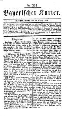 Bayerischer Kurier Montag 13. August 1860