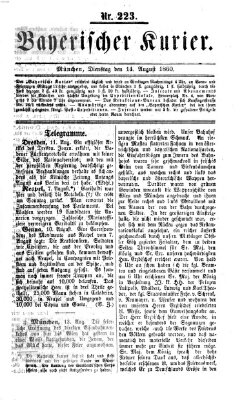 Bayerischer Kurier Dienstag 14. August 1860