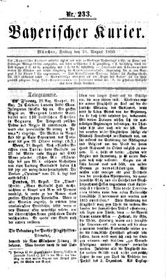 Bayerischer Kurier Freitag 24. August 1860