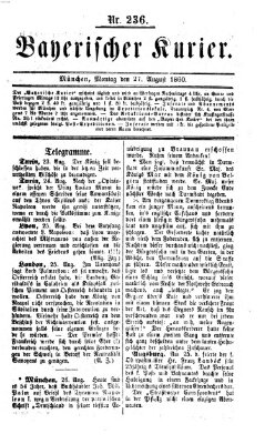 Bayerischer Kurier Montag 27. August 1860