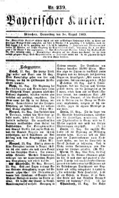 Bayerischer Kurier Donnerstag 30. August 1860