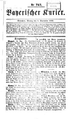 Bayerischer Kurier Montag 3. September 1860