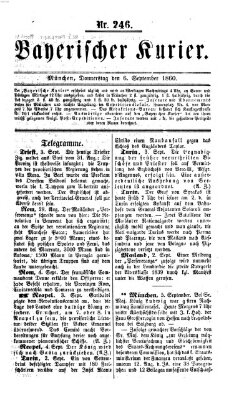 Bayerischer Kurier Donnerstag 6. September 1860