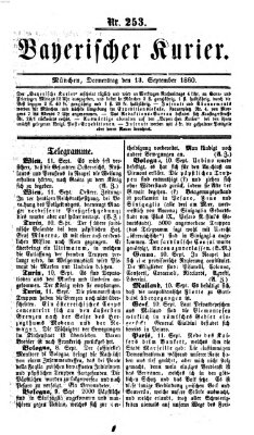 Bayerischer Kurier Donnerstag 13. September 1860