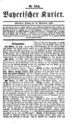 Bayerischer Kurier Freitag 14. September 1860