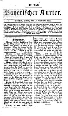 Bayerischer Kurier Sonntag 16. September 1860