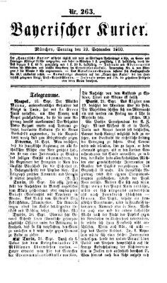 Bayerischer Kurier Sonntag 23. September 1860