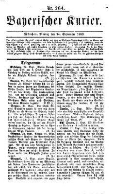 Bayerischer Kurier Montag 24. September 1860