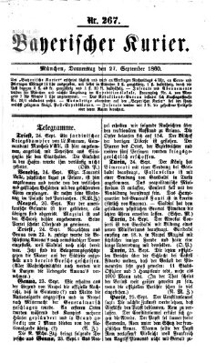 Bayerischer Kurier Donnerstag 27. September 1860