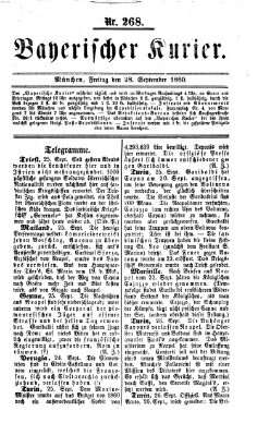 Bayerischer Kurier Freitag 28. September 1860