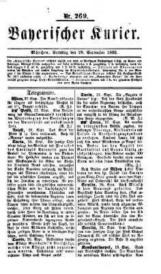 Bayerischer Kurier Samstag 29. September 1860