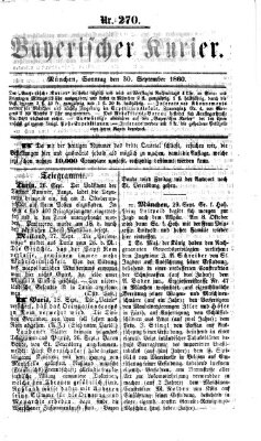 Bayerischer Kurier Sonntag 30. September 1860
