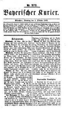 Bayerischer Kurier Dienstag 2. Oktober 1860