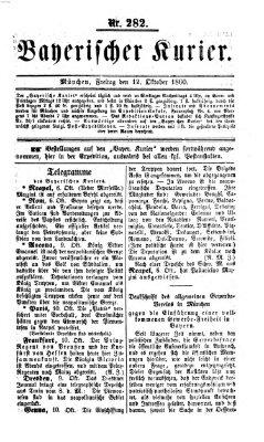 Bayerischer Kurier Freitag 12. Oktober 1860