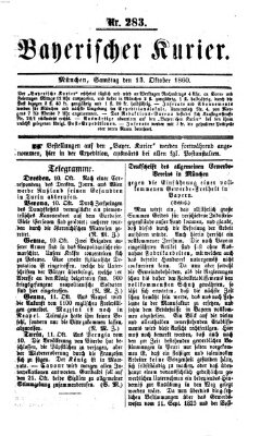 Bayerischer Kurier Samstag 13. Oktober 1860