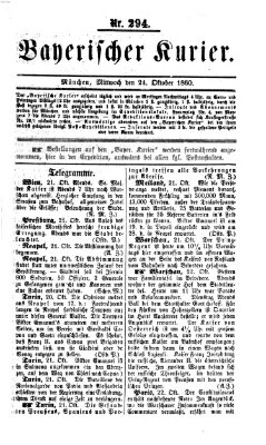 Bayerischer Kurier Mittwoch 24. Oktober 1860