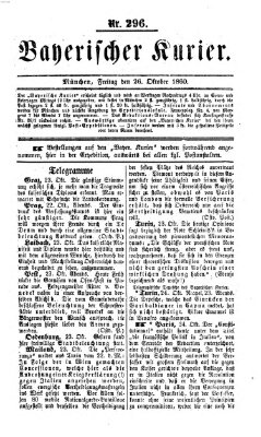 Bayerischer Kurier Freitag 26. Oktober 1860