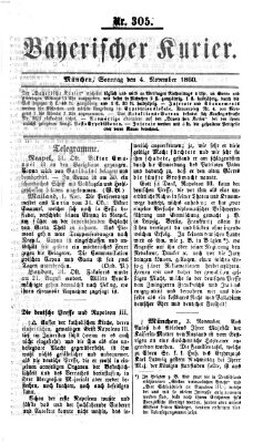 Bayerischer Kurier Sonntag 4. November 1860