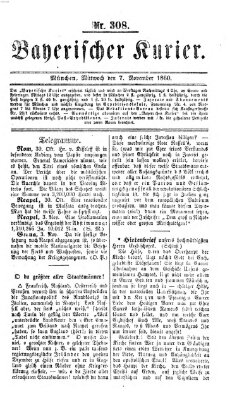 Bayerischer Kurier Mittwoch 7. November 1860