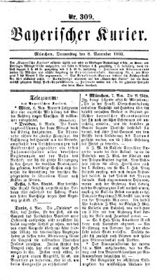 Bayerischer Kurier Donnerstag 8. November 1860