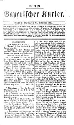 Bayerischer Kurier Montag 12. November 1860