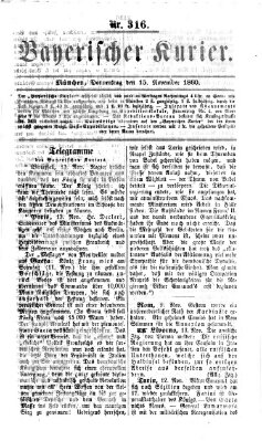 Bayerischer Kurier Donnerstag 15. November 1860