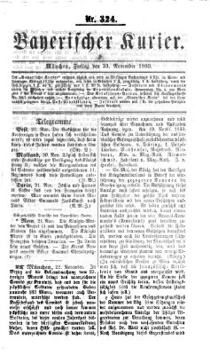 Bayerischer Kurier Freitag 23. November 1860