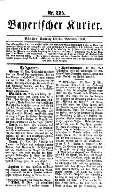 Bayerischer Kurier Samstag 24. November 1860