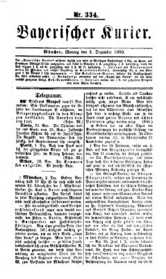 Bayerischer Kurier Montag 3. Dezember 1860