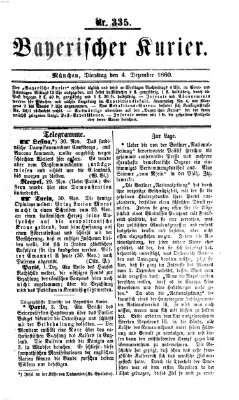 Bayerischer Kurier Dienstag 4. Dezember 1860