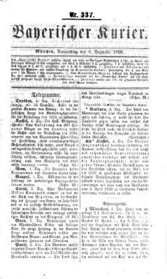 Bayerischer Kurier Donnerstag 6. Dezember 1860