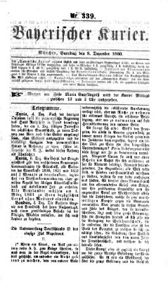 Bayerischer Kurier Samstag 8. Dezember 1860