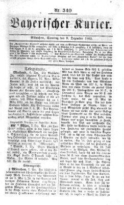 Bayerischer Kurier Sonntag 9. Dezember 1860