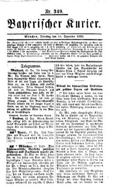 Bayerischer Kurier Dienstag 18. Dezember 1860