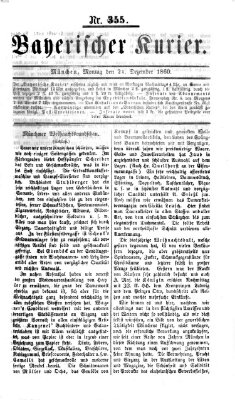 Bayerischer Kurier Montag 24. Dezember 1860