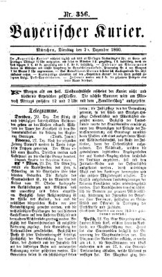 Bayerischer Kurier Mittwoch 26. Dezember 1860