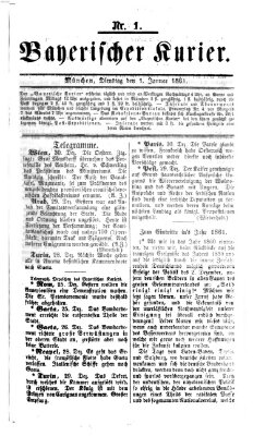 Bayerischer Kurier Dienstag 1. Januar 1861