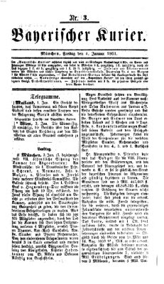 Bayerischer Kurier Freitag 4. Januar 1861