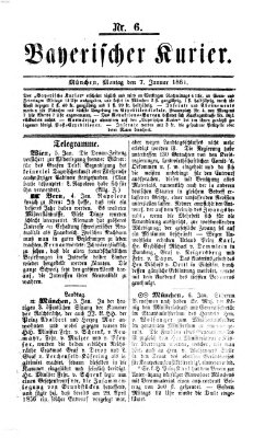 Bayerischer Kurier Montag 7. Januar 1861