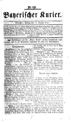 Bayerischer Kurier Freitag 11. Januar 1861