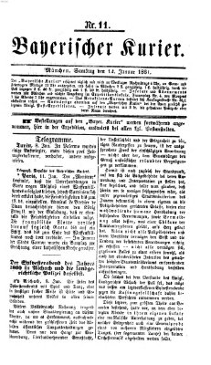 Bayerischer Kurier Samstag 12. Januar 1861