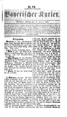 Bayerischer Kurier Montag 14. Januar 1861