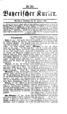 Bayerischer Kurier Samstag 26. Januar 1861