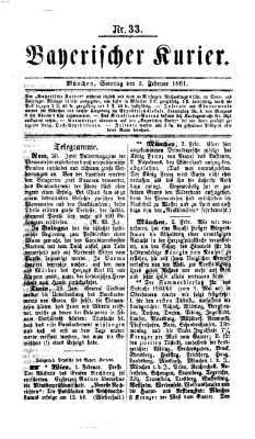 Bayerischer Kurier Sonntag 3. Februar 1861