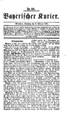 Bayerischer Kurier Samstag 9. Februar 1861