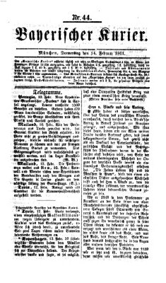 Bayerischer Kurier Donnerstag 14. Februar 1861